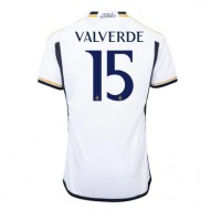 Camisa de Futebol Real Madrid Federico Valverde #15 Equipamento Principal 2023-24 Manga Curta